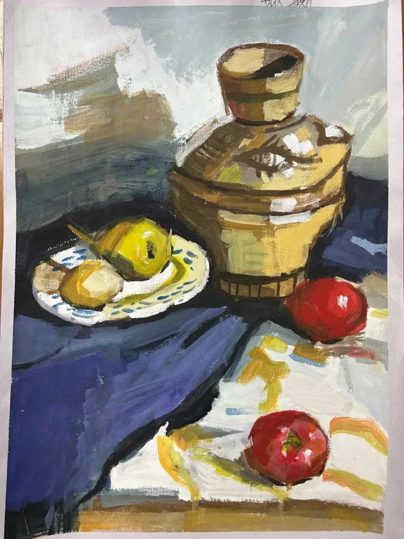 美！高新计算机学子水粉画作品大赏 - 图15