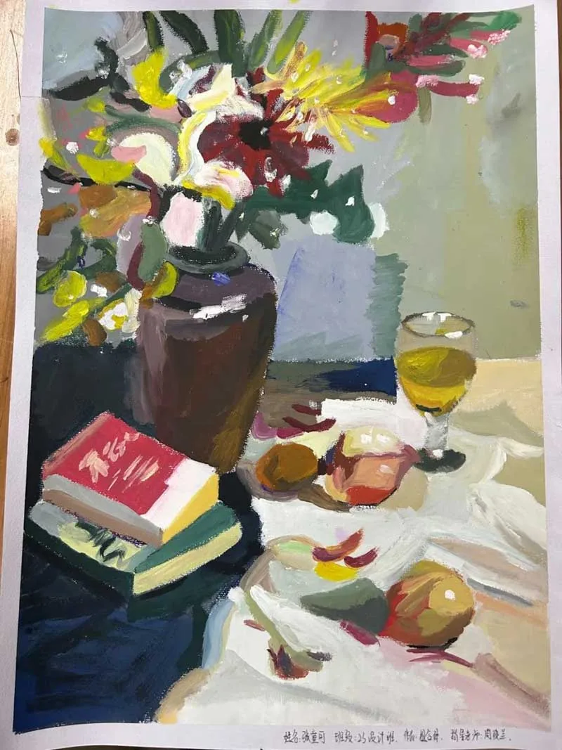 美！高新计算机学子水粉画作品大赏 - 图16