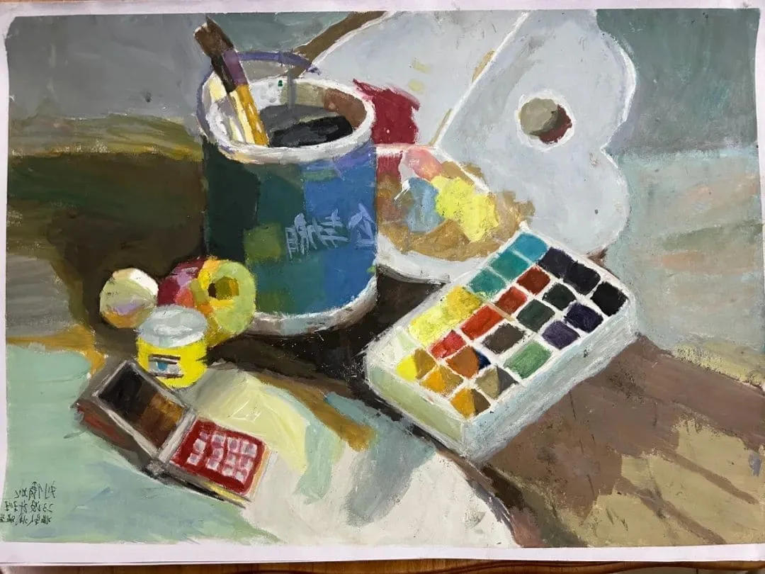 美！高新计算机学子水粉画作品大赏 - 图9